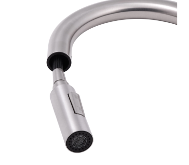 Смеситель для кухни выдвижной Qtap Lenicka Nickel PVD