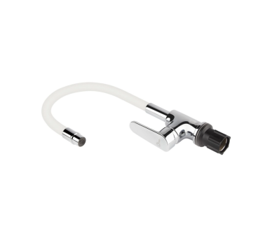 Змішувач для кухні гнучкий Qtap Linea Chrome/White