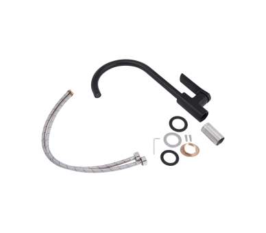 Смеситель для кухни Qtap Slavonice Black Matt