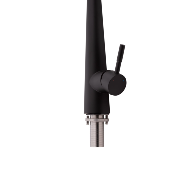 Смеситель для кухни выдвижной Qtap Evicka Black Matt
