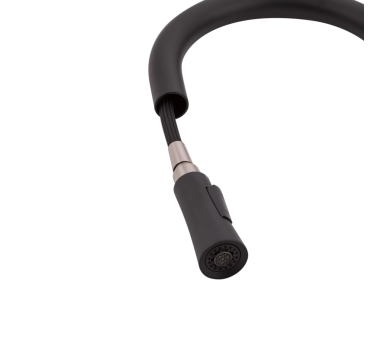 Смеситель для кухни выдвижной Qtap Evicka Black Matt