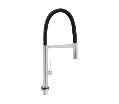 Смеситель для кухни гибкий Qtap Linea Chrome/Black