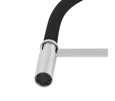Смеситель для кухни гибкий Qtap Linea Chrome/Black