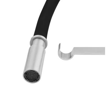 Смеситель для кухни гибкий Qtap Linea Chrome/Black