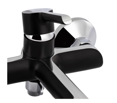 Смеситель для ванны Qtap Grand Chrome/Black