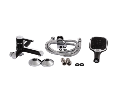 Смеситель для ванны Qtap Grand Chrome/Black