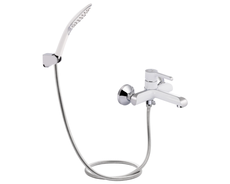 Смеситель для ванны Qtap Grand Chrome/White