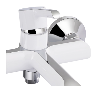 Смеситель для ванны Qtap Grand Chrome/White
