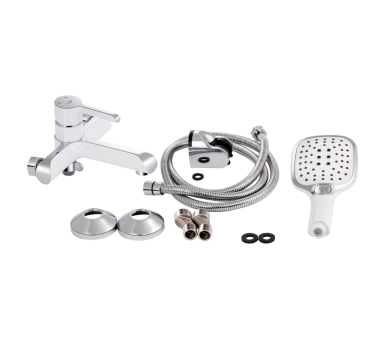 Смеситель для ванны Qtap Grand Chrome/White