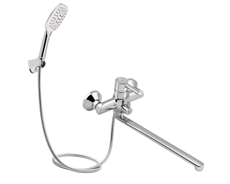 Смеситель для ванны длинный Qtap Grand Chrome