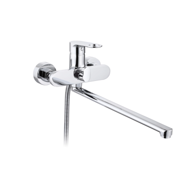 Смеситель для ванны длинный Qtap Jay Chrome