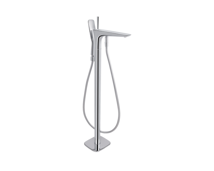 Смеситель для ванны напольный Qtap Podlaha Chrome