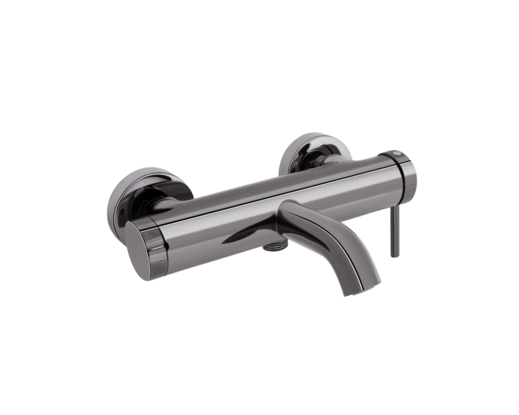 Смеситель для ванны Qtap Robin Black Chrome