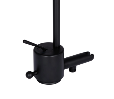 Смеситель для ванны напольный Qtap Virgo Black Matt
