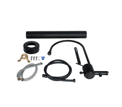 Смеситель для ванны напольный Qtap Virgo Black Matt