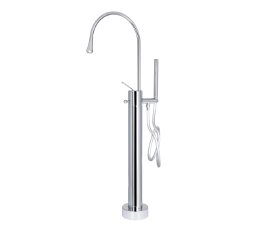 Смеситель для ванны напольный Qtap Virgo Chrome