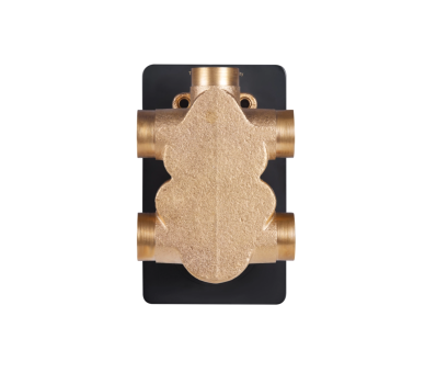 Смеситель скрытый 3 потр. термо. Qtap Votice Black Matt
