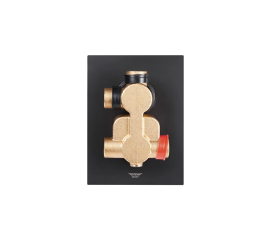 Душова система скрытая термо. 2 потр. Qtap Aquarius Black Matt