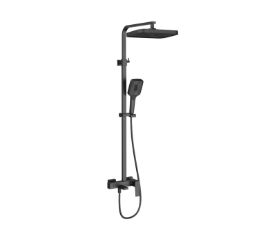 Душова система 3 спож. Gemini Qtap Black Matt