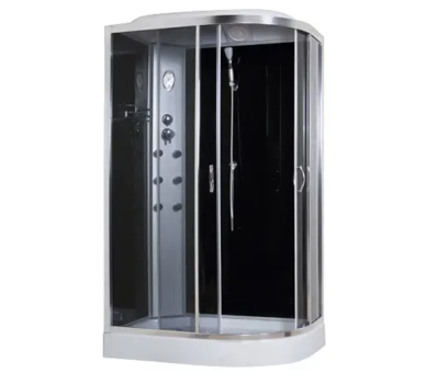 Гидробокс SANSA 8890D/15-L/R 120x80 черный, мелкий