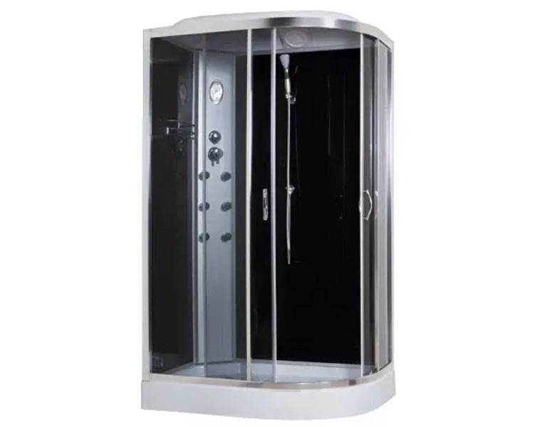 Гидробокс SANSA 8890D/15-L/R 120x80 черный, мелкий