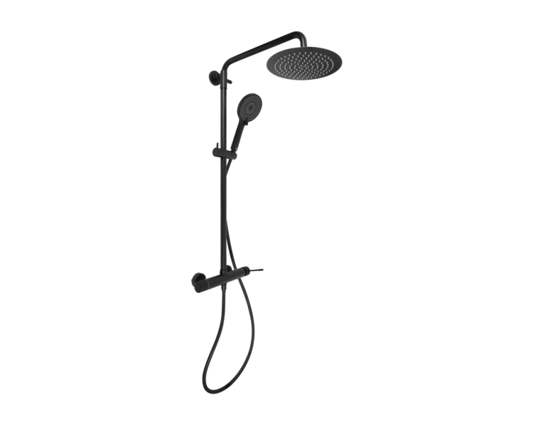 Душевая система 2 потр. Scorpio Qtap Black Matt