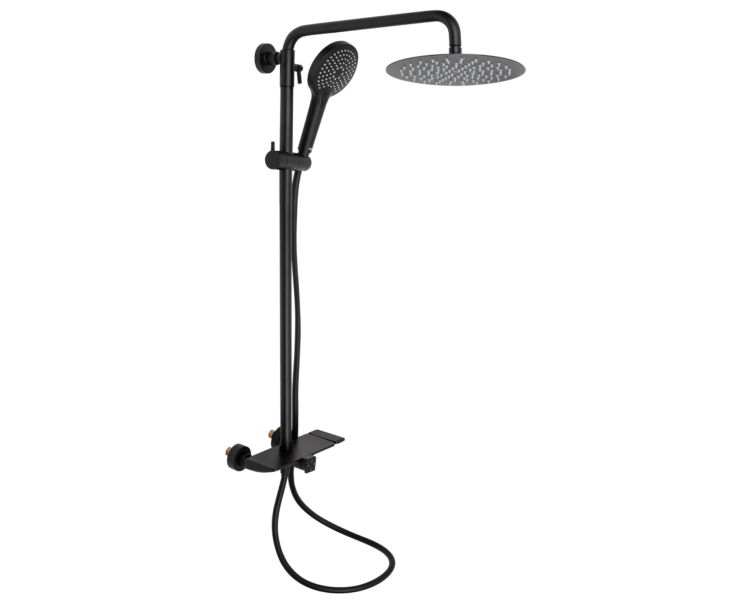 Душевая система 3 потр. Sloup Qtap Black Matt