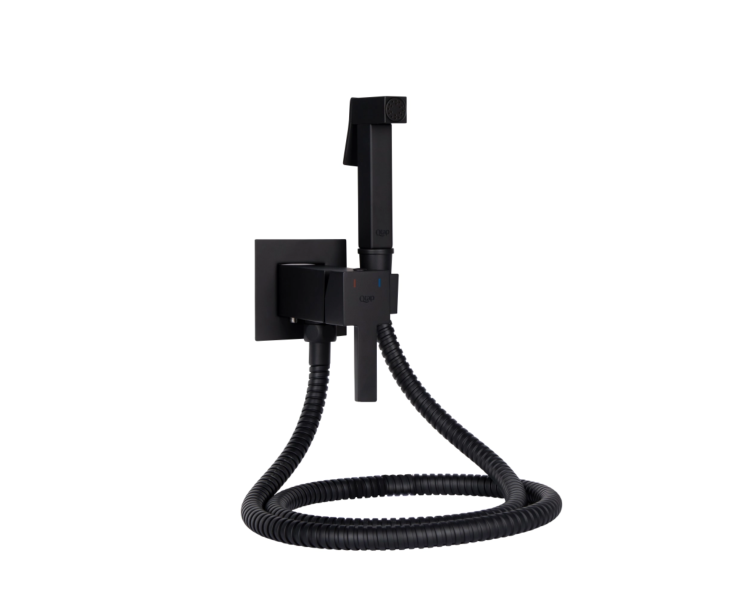 Набір для гігієнічного душу Inspai-VariusK Qtap Black Matt