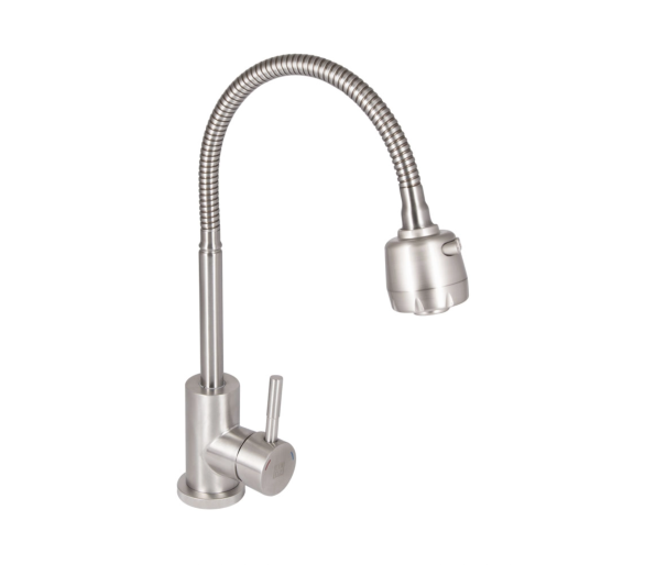 Смеситель для кухни гибкий Lidz AriaF41 Nickel