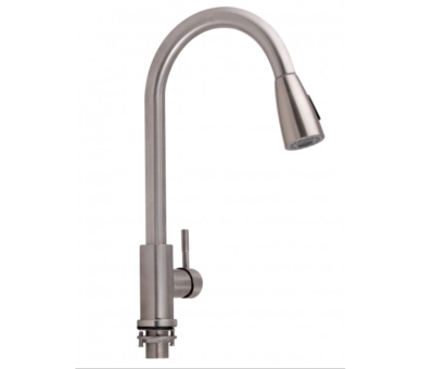 Смеситель для кухни выдвижной Lidz AriaFL Nickel