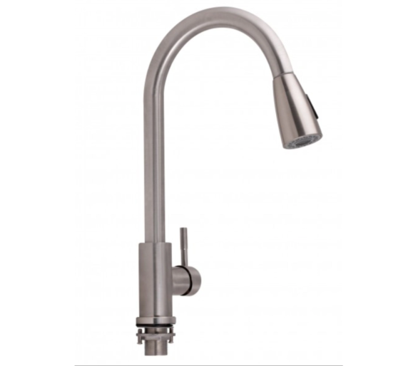 Смеситель для кухни выдвижной Lidz AriaFL Nickel