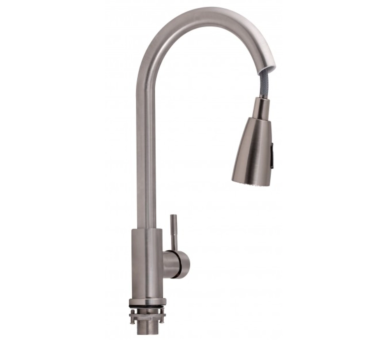 Смеситель для кухни выдвижной Lidz AriaFL Nickel