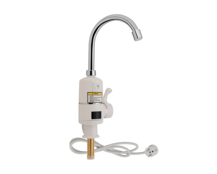 Смеситель для кухни проточний Lidz Warm 056 White / Chrome