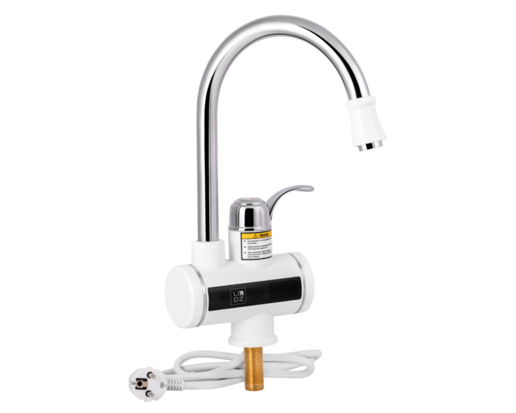 Смеситель для кухни проточний Lidz Warm 058 White / Chrome
