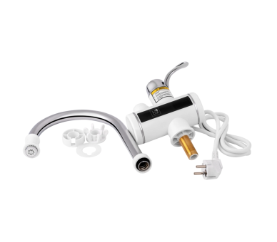 Смеситель для кухни проточний Lidz Warm 058 White / Chrome