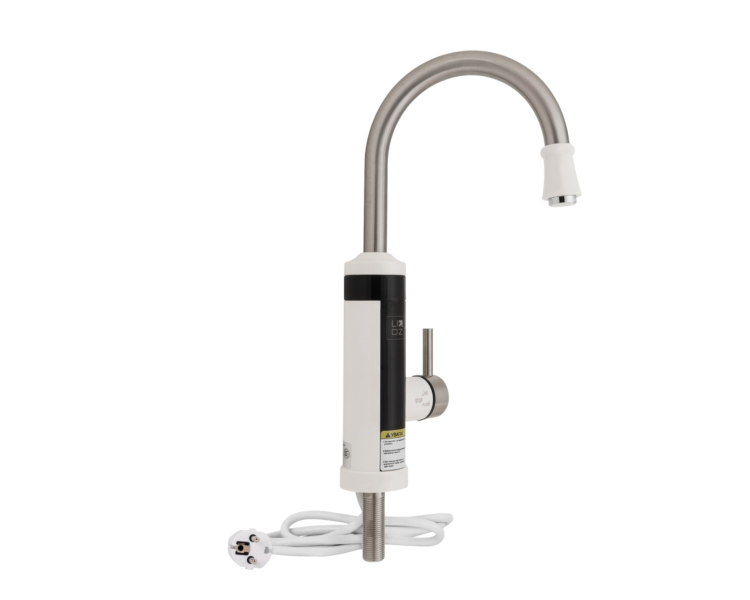 Смеситель для кухни проточний Lidz Warm 059 White / Nickel