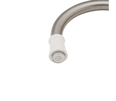Смеситель для кухни проточний Lidz Warm 059 White / Nickel
