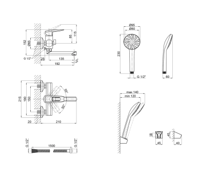Смеситель для ванны Lidz Sofi 006 Chrome