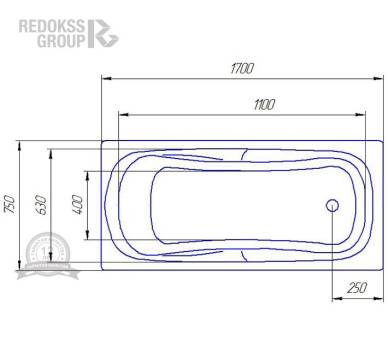 Акриловая ванна Redokss San Vicenza 170x75