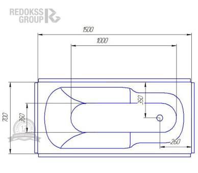 Акриловая ванна Redokss San Salerno 150x70