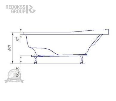 Акриловая ванна Redokss San Andria 200x90
