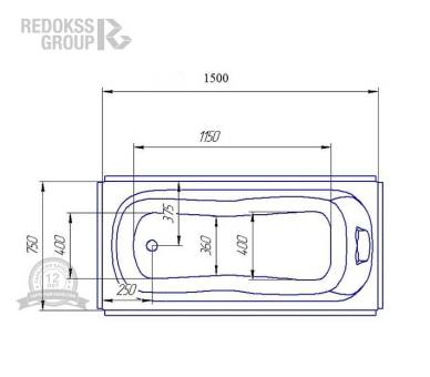 Акриловая ванна Redokss San Sassari 150x75