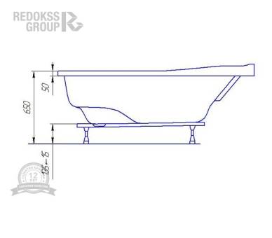 Акрилова ванна Redokss San Arezzo 205x90