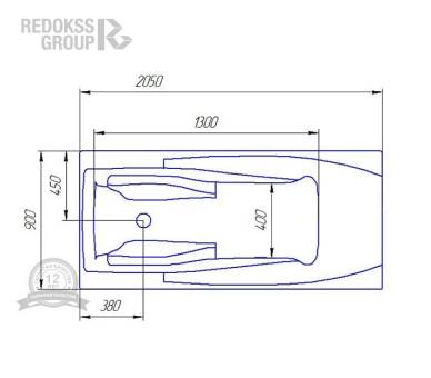 Акрилова ванна Redokss San Arezzo 205x90
