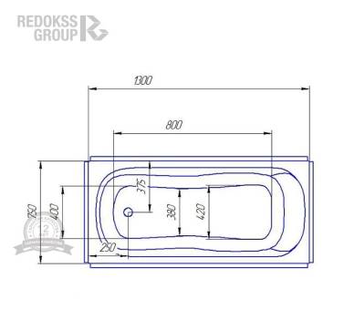 Акриловая ванна Redokss San Rimini 130x75