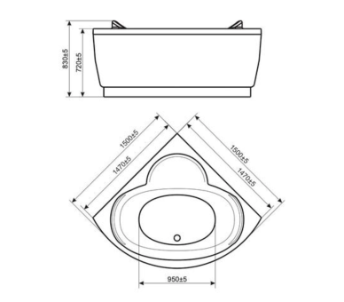 Гідроаеромасажна ванна WGT Rialto MAGGIORE 150x150 Hydro&Aero