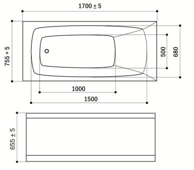 Гидромассажная ванна WGT Rialto LIDO 170x75