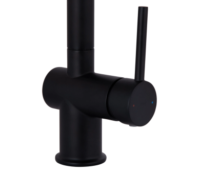 Смеситель для кухни выдвижной и фильтра Qtap Rozcesti Black Matt