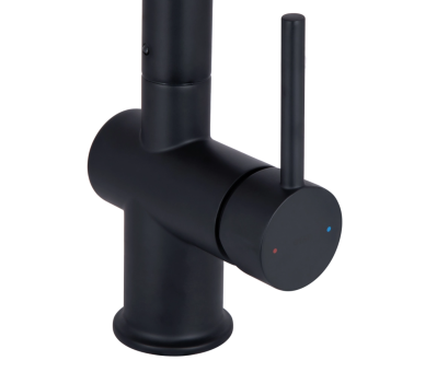 Смеситель для кухни выдвижной и фильтра Qtap Rozcesti2 Black Matt
