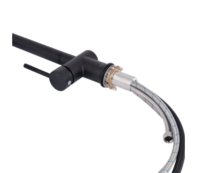 Змішувач для кухні висувний і фільтра Qtap Rozcesti2 Black Matt